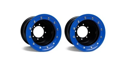 YFZ 450 YFZ 450R  Rear Wheels  Beadlock  8x8  3+5  4/115  Alba Racing  Blk/blu - Image 1 of 4