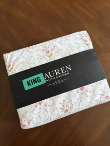 Ralph Lauren Neu in Verpackung King Bettwäsche Set WEISS GEBLÜMT MEHRFARBIG COTTAGE 4-TEILIG 100 % BAUMWOLLE - Bild 1 von 5