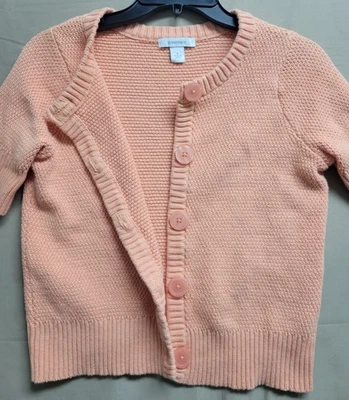Dressbarn Button-up Cardigan Sweater Half Sleeve Cotton Knit Women's Size S - Image 1 of 4