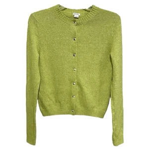 Urban Outfitters Kimchi Blue Preppy Knit Cardigan Sweater Size Small Green - Picture 1 of 5