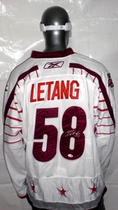CAMISETA DEL JUEGO DE ESTRELLAS DE LA NHL 2011 FIRMADA POR KRIS LETANG - PGH Penguins - J.S.A. CERT. - Imagen 1 de 12