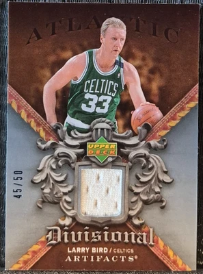 Artefactos de cubierta superior divisional Larry Bird 2007-08 azul/50 #DA-LB Foto 1 de 2