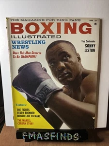 W6 1962 SONNY LISTON March BOXING ILLUSTRATED Wrestling News Magazine - Picture 1 of 1