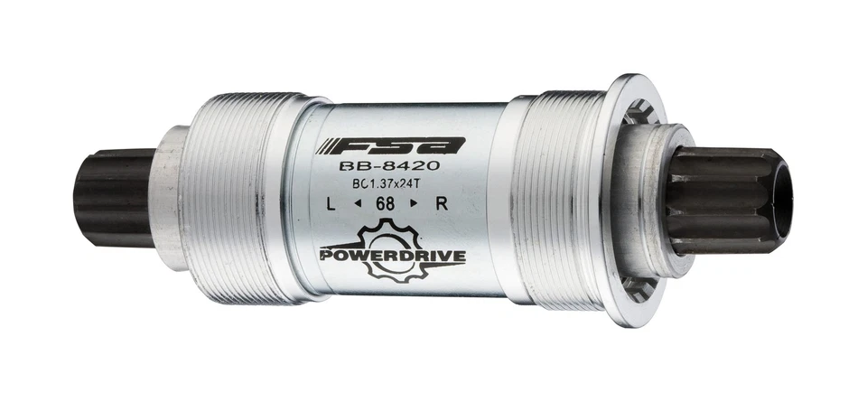FSA Unisex's Power Drive Bottom Brackets-Silver, 73 x 118 mm, 73 × 118 mm - Image 1 of 1