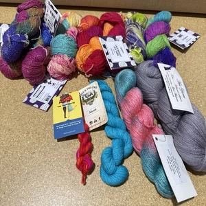 Lot 12 Indie & Hand Dyed Yarns – Darn Good, Ava, Fiber Arts, Olive & More Mix - Picture 1 of 14