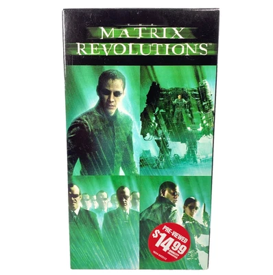 Matrix Revolutions (2004 First/Late Release, Warner VHS, Blockbuster Rental) - Image 1 of 4