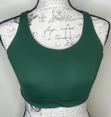 Lululemon Energy High Support Sports Bra 36DD Emerald Green Crossback EUC - Image 1 of 4