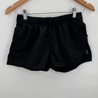 Patagonia Baggies Girls Large Black Elastic Waist Athletic Shorts Activewear - Image 1 of 4