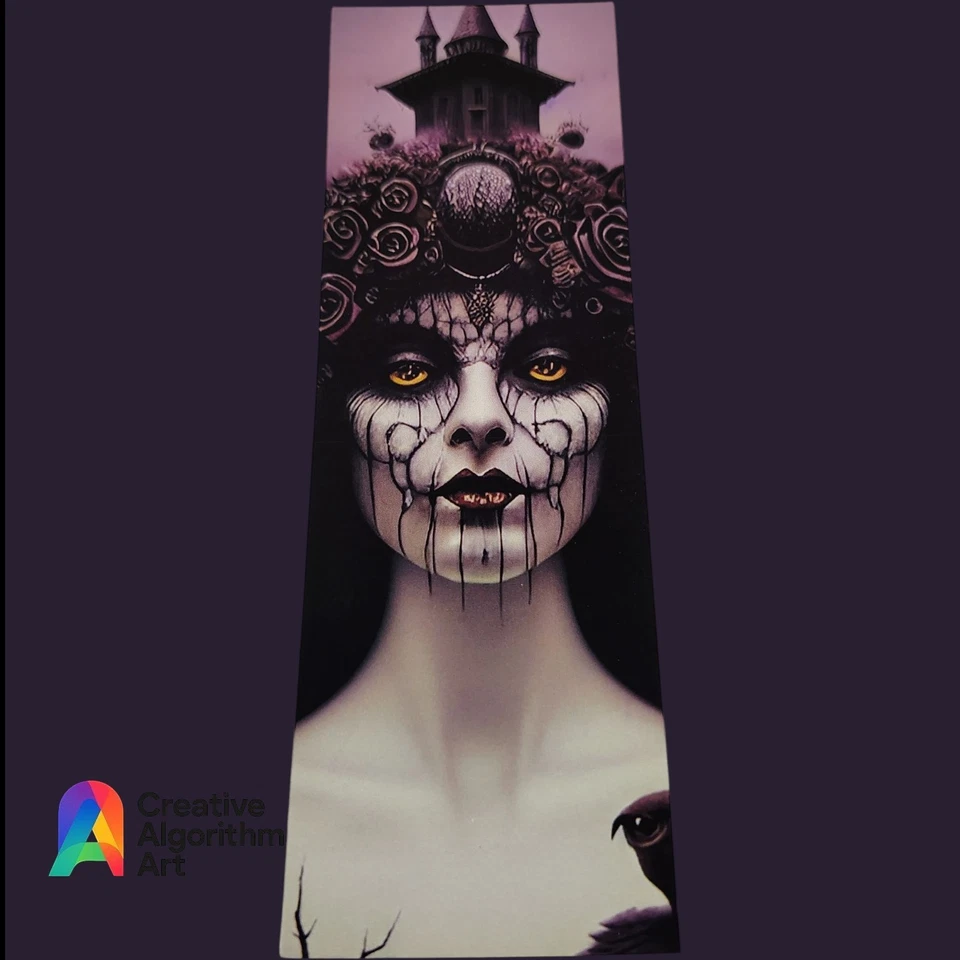Crimson Widow Bookmark – Gothic Haunted Art - Image 1 of 1