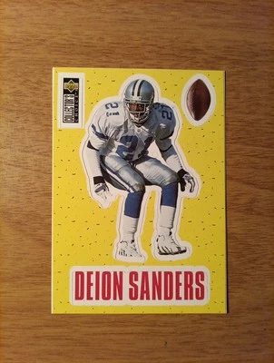 DEION SANDERS 1996 UD COLLECTORS CHOICE STICK-UMS FOOTBALL CARD-#S8-COWBOYS 🏈🔥 - Image 1 of 2