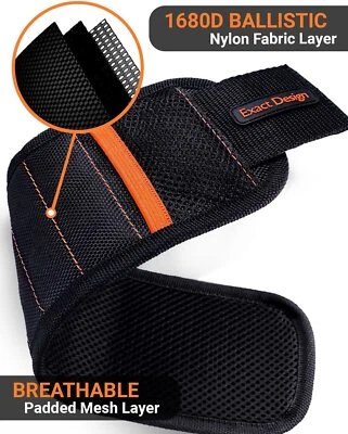 Magnetic Wristband Tool Belt with 8 Magnets to Hold Screws,Black - Image 1 of 4