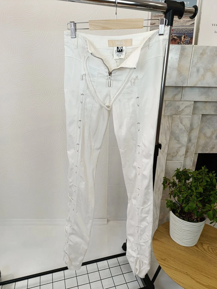 PANTALONES CON CORDÓN VERSUS VERSACE Y2K VANGUARDE VINTAGE PARA MUJER Foto 1 de 4