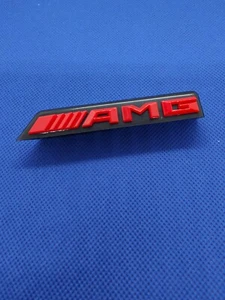1 AMG Logo für Mercedes AMG Kühlergrill Rot Hochglanz A C E S Klasse - Bild 1 von 6