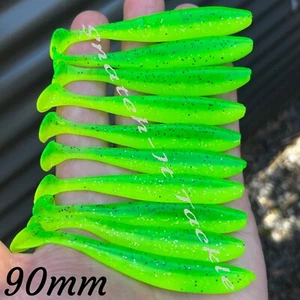 10 Soft Plastic Fishing Lures Paddle TAIL FLATHEAD Bream Bass Redfin Cod Lure - Picture 1 of 3
