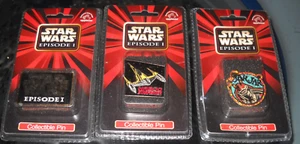 6 LOT STAR WARS PIN EPISODE 1 NABOO JAR JAR C3PO QUEEN AMIDALA DROID STARFIGHTER - Picture 1 of 2