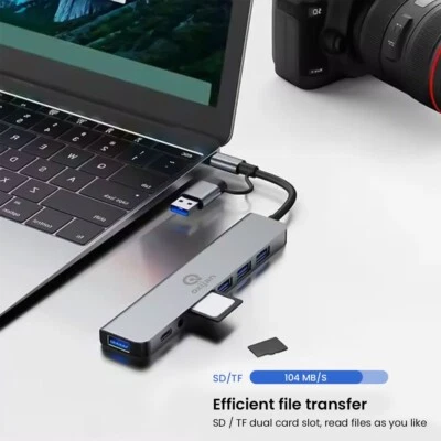 8 in 1 Multi Port USB-C Hub Type C To USB 3.0 4K Adapter For Macbook / Laptop UK - Image 1 of 4