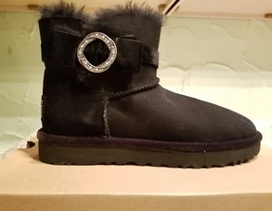 NEW UGG AUSTRALIA WOMEN'S KARLIE BROOCH CRYSTAL BOOTS SIZE 6 NIB - Picture 1 of 9