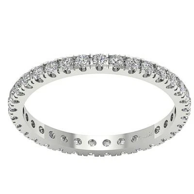Eternity Stackable Wedding Ring SI1 G 0.90 Ct Natural Diamond White Gold 2.50MM - Image 1 of 4