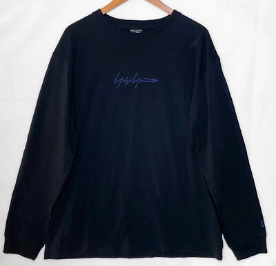Yohji Yamamoto x New Era T-Shirt Size 2XL Mens Cotton Long Sleeve Black - Image 1 of 4