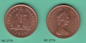 Falkland Islands 1p One Penny 1998 (Elizabeth II) Coin - Picture 1 of 1