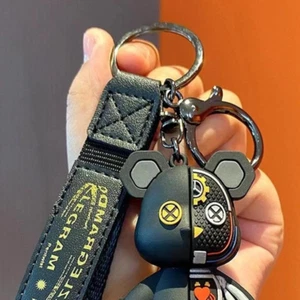 Bear Keychain Cartoon Mechanical Teddy Keychain With Wristband Cute Keyring0.99$ - Picture 1 of 4