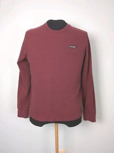 Camiseta Abercrombie & Fitch Talla Grande Para Hombre Borgoña Acanalada Manga Larga Músculo - Imagen 1 de 8
