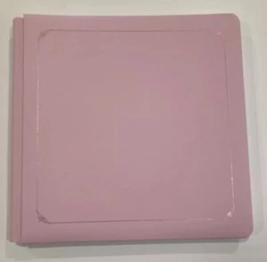 Creative Memories Light Pink 12x12 Scrapbook Album Pink Foil Trim 15 White Pages - Picture 1 of 15