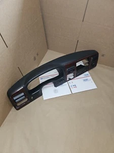 2005-2007 FORD F250 F350 WOODGRAIN LARIAT DASH BEZEL TRIM PANEL w VENTS 2006 OEM - Picture 1 of 15