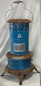 Antique Vintage Blue Porcelain 1913 Perfection 630 Smokeless Oil Heater Stove - Picture 1 of 9