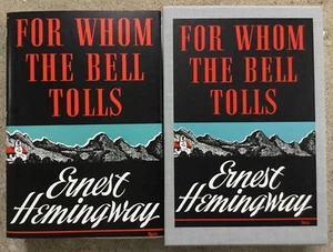 Fine 1985 First Edition Library HC DJ Slipcase1940 For Whom Bell Tolls Hemingway - Picture 1 of 6