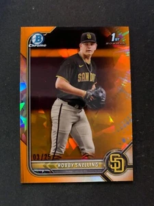 ROBBY SNELLING - 2022 BOWMAN DRAFT ZAFFIRO - ARANCIONE PARALLELO /25 1° RC - Foto 1 di 2