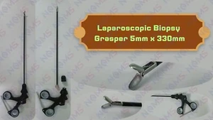Premium Reusable 5mmx330mm Laparoscopic Biopsy Grasper Forceps Surgical Inst - Bild 1 von 13