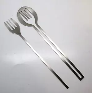 Fred INSET Salad Servers by Judith Hoefel DANISH Minimalism 2009 Stainless RARE - Picture 1 of 11