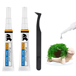 Aquarium Glue, Clear Reef Glue with Tweezers, Instant Aquarium Glue for Plant... - Picture 1 of 7