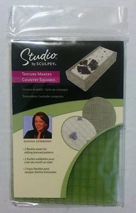 Studio Sculpey Texture Makers COUNTRY SQUARES Polymer Clay Design Donna Dewberry - Picture 1 of 5