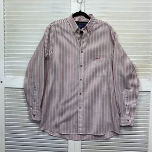 Pringle of Scotland Shirt Mens Medium Striped Long Sleeve Button Up - Picture 1 of 7