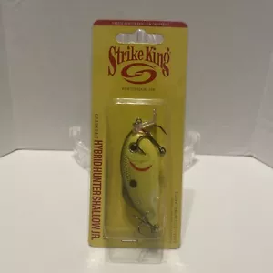 Strike King Hybrid Hunter Shallow Jr 3" 7/16 oz Crankbait Chartreuse Black Back - Picture 1 of 6