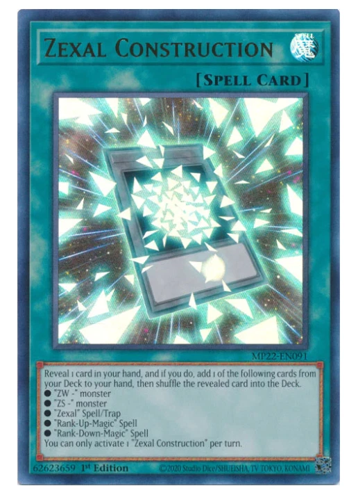 x3 Zexal Construction MP22-EN091 Ultra Rare YuGiOh - Image 1 of 1
