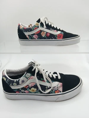 Vans Garden Floral Old Skool Negro Gamuza Lona Tenis Informales HOMBRE 6.5 MUJER 8 Foto 1 de 4