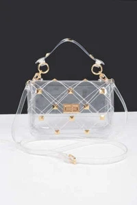 Studded Transparent Stadium Bag - Picture 1 of 7