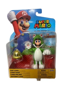 NEW Jakks Pacific World of Nintendo Mario 4-Inch CAT LUIGI W/SUPER BELL Figure - Picture 1 of 4