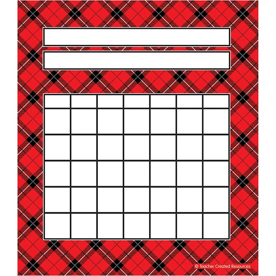 Red Plaid Incentive Charts Teacher Created Resources TCR5696 - Image 1 of 1