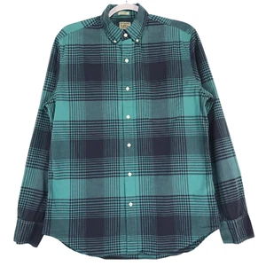 Camisa J.Crew Secret Lavada Para Hombre M Clásica Verde Elástica Algodón Bolsillo Manga Larga - Imagen 1 de 8