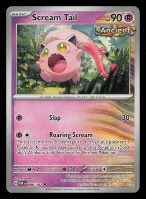 Scream Tail SV04: Paradox Rift #086/182 Uncommon Pokemon Card - Image 1 of 2