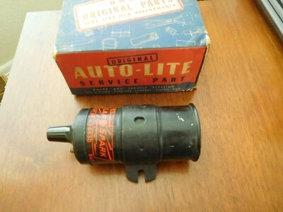 1946 1956  Mopar Dodge Plymouth Chrysler DeSoto 6V Solar Spark Ignition Coil NOS - Image 1 of 4