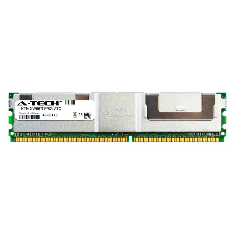 4GB DDR2 PC2-5300F FBDIMM (Kingston KTH-XW667LP/8G Equivalent) Server Memory RAM - Image 1 of 2