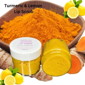 Turmeric & Lemon Edible Lip Scrub | Lightening Lip Scrub | Brightening Lip Scrub - Picture 1 of 1