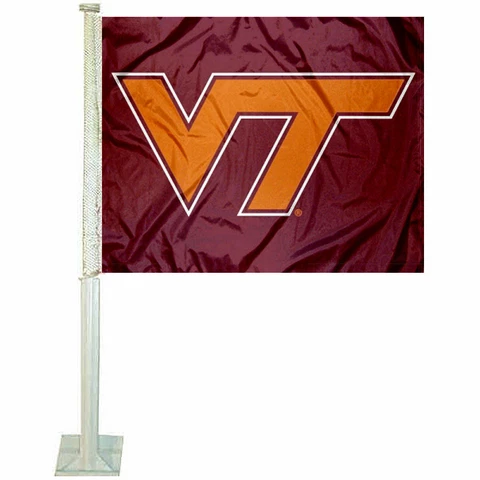 Virginia Tech Hokies Car Auto Window Flag Cover