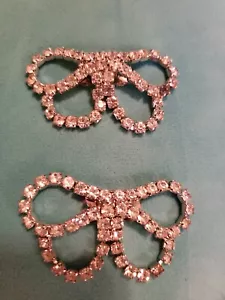 Lote de dos 2 mariposas con diamantes de imitación vintage♡♡ - Imagen 1 de 4