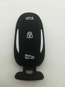 Black Silicone Key Fob Remote Key Cover Holder for Tesla Model X Model S Model 3 - Imagen 1 de 5